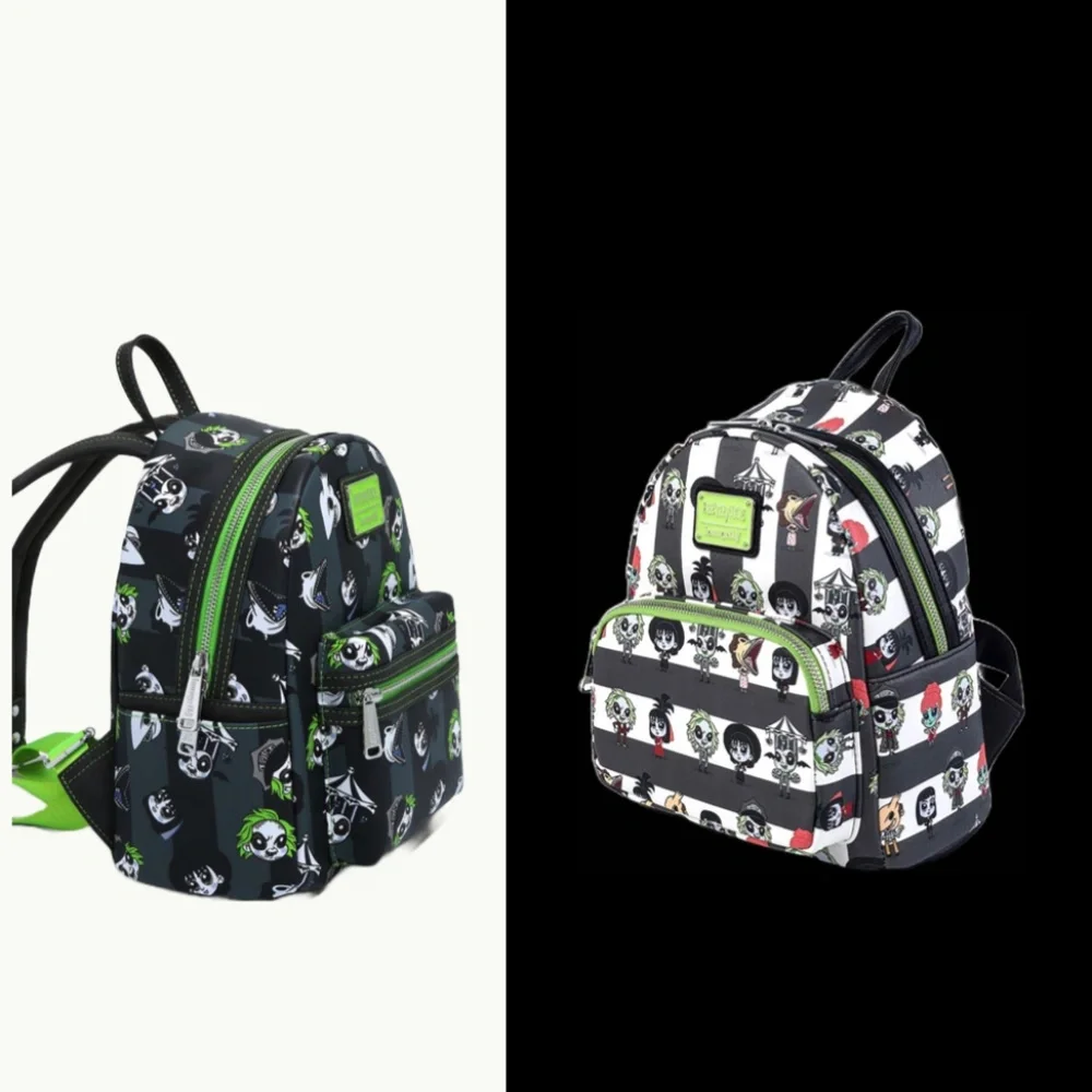 Loungefly Beetlejuice‎ Chibi All Over Print Set of 2 Mini Backpacks